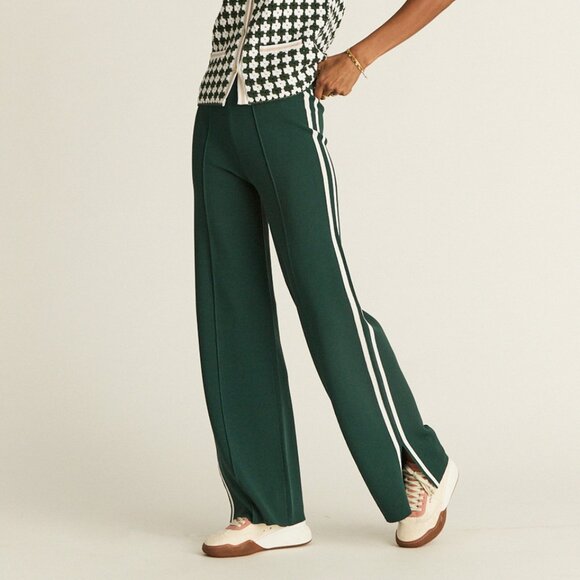 The Upside Pants - The Upside LES BORDER FREYA KNIT PANT, eden green, size XS NWT